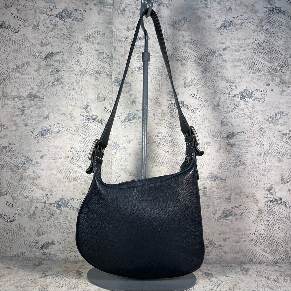 Roots Canada Black Leather Shoulder Bag Made in Canada Vintage Purse